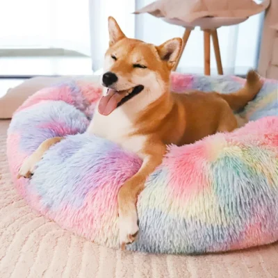 Anti-Anxiety Plush Cozy Warming Pet Bed (24