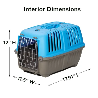 Spree Hard-Sided Pet Carrier, 19 Inches – Blue, 1-Door